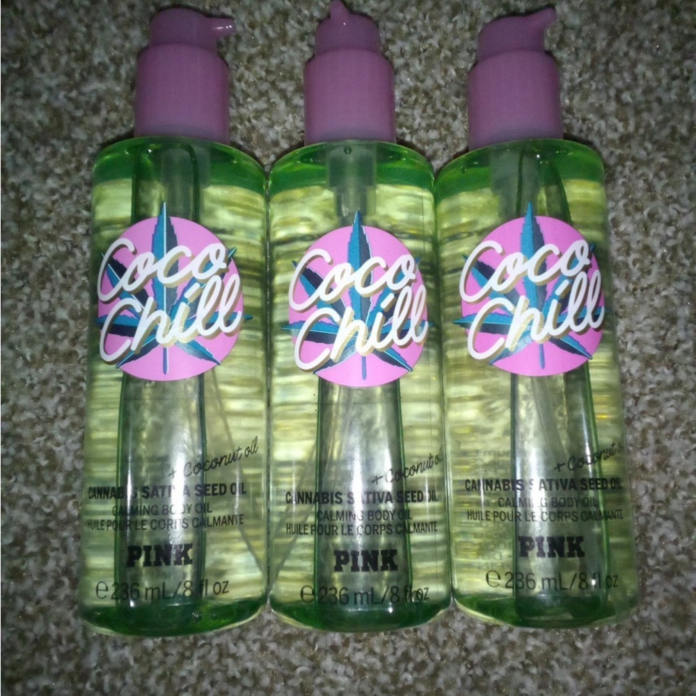 PINK Victoria's Secret Coco Chill Cannabis Sativa Seed Oil Body Lotion